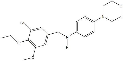 N-(3-bromo-4-ethoxy-5-methoxybenzyl)-N-[4-(4-morpholinyl)phenyl]amine Struktur