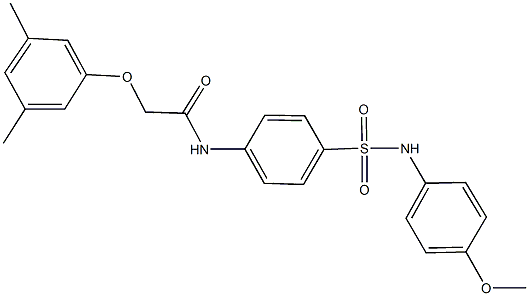 2-(3,5-dimethylphenoxy)-N-{4-[(4-methoxyanilino)sulfonyl]phenyl}acetamide Struktur