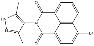 6-bromo-2-(3,5-dimethyl-1H-pyrazol-4-yl)-1H-benzo[de]isoquinoline-1,3(2H)-dione Struktur