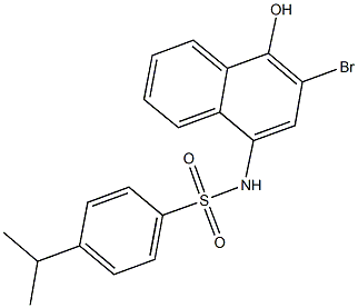 N-(3-bromo-4-hydroxy-1-naphthyl)-4-isopropylbenzenesulfonamide Struktur