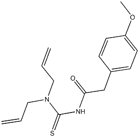 N,N-diallyl-N'-[(4-methoxyphenyl)acetyl]thiourea Struktur