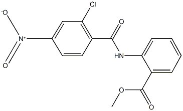 methyl 2-[({2-chloro-4-nitrophenyl}carbonyl)amino]benzoate Struktur