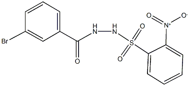 N'-(3-bromobenzoyl)-2-nitrobenzenesulfonohydrazide Struktur