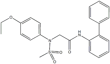 N-[1,1'-biphenyl]-2-yl-2-[4-ethoxy(methylsulfonyl)anilino]acetamide Struktur