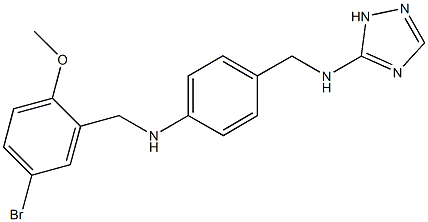 N-(5-bromo-2-methoxybenzyl)-N-{4-[(1H-1,2,4-triazol-5-ylamino)methyl]phenyl}amine Struktur