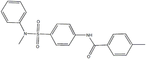 4-methyl-N-{4-[(methylanilino)sulfonyl]phenyl}benzamide Struktur