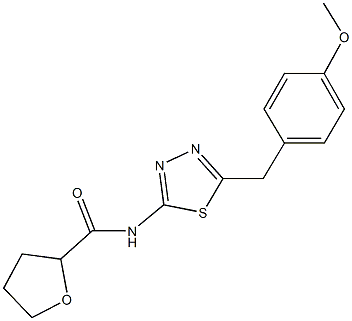 N-[5-(4-methoxybenzyl)-1,3,4-thiadiazol-2-yl]tetrahydro-2-furancarboxamide Struktur