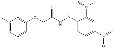 N'-{2,4-bisnitrophenyl}-2-(3-methylphenoxy)acetohydrazide Struktur