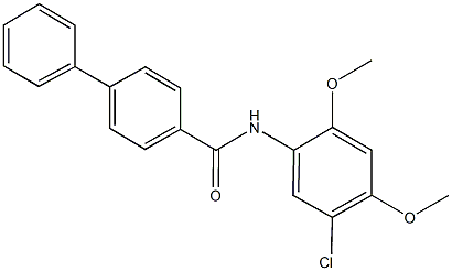 N-(5-chloro-2,4-dimethoxyphenyl)[1,1'-biphenyl]-4-carboxamide Struktur