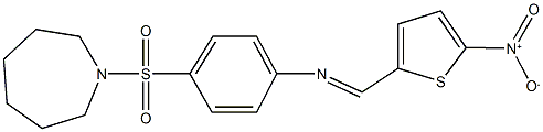 1-({4-[({5-nitro-2-thienyl}methylene)amino]phenyl}sulfonyl)azepane Struktur