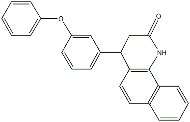 4-(3-phenoxyphenyl)-3,4-dihydrobenzo[h]quinolin-2(1H)-one Struktur