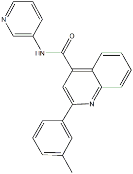 2-(3-methylphenyl)-N-(3-pyridinyl)-4-quinolinecarboxamide Struktur