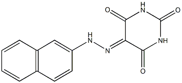 2,4,5,6(1H,3H)-pyrimidinetetrone 5-(2-naphthylhydrazone) Struktur