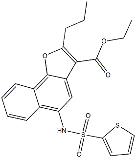 ethyl 2-propyl-5-[(2-thienylsulfonyl)amino]naphtho[1,2-b]furan-3-carboxylate Struktur