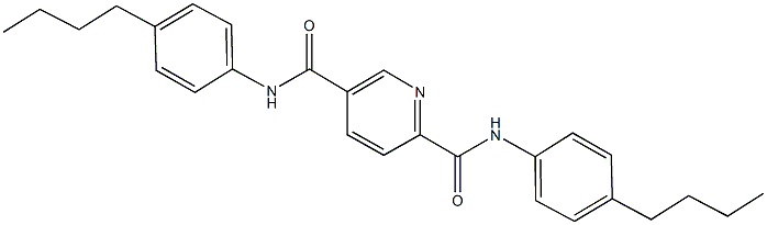 N~2~,N~5~-bis(4-butylphenyl)-2,5-pyridinedicarboxamide Struktur