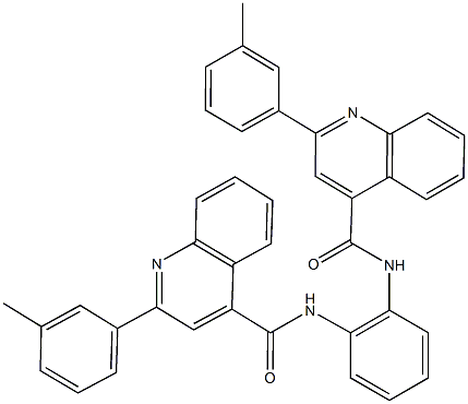 2-(3-methylphenyl)-N-[2-({[2-(3-methylphenyl)-4-quinolinyl]carbonyl}amino)phenyl]-4-quinolinecarboxamide Struktur