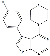 5-(4-chlorophenyl)-4-(4-morpholinyl)thieno[2,3-d]pyrimidine Struktur