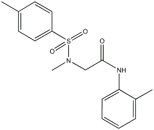 2-{methyl[(4-methylphenyl)sulfonyl]amino}-N-(2-methylphenyl)acetamide Struktur