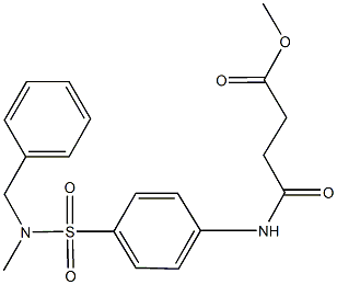 methyl 4-(4-{[benzyl(methyl)amino]sulfonyl}anilino)-4-oxobutanoate Struktur