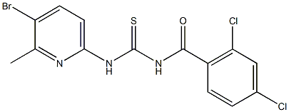 N-(5-bromo-6-methyl-2-pyridinyl)-N'-(2,4-dichlorobenzoyl)thiourea Struktur