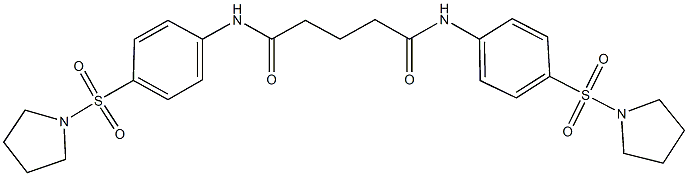 N~1~,N~5~-bis[4-(pyrrolidin-1-ylsulfonyl)phenyl]pentanediamide Struktur