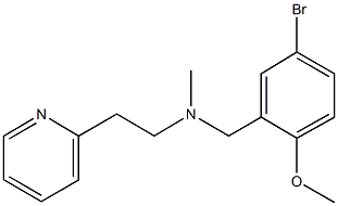 N-(5-bromo-2-methoxybenzyl)-N-methyl-2-(2-pyridinyl)ethanamine Struktur