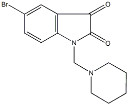 5-bromo-1-(1-piperidinylmethyl)-1H-indole-2,3-dione Struktur