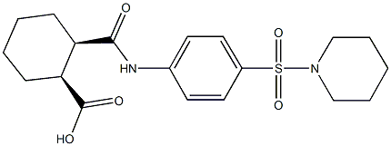 2-{[4-(piperidin-1-ylsulfonyl)anilino]carbonyl}cyclohexanecarboxylic acid Struktur