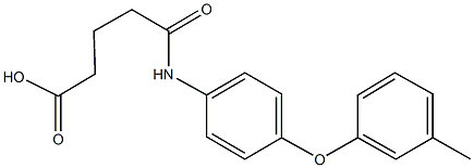 5-[4-(3-methylphenoxy)anilino]-5-oxopentanoic acid Struktur