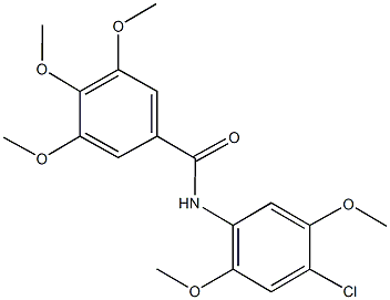 N-[4-chloro-2,5-bis(methyloxy)phenyl]-3,4,5-tris(methyloxy)benzamide Struktur