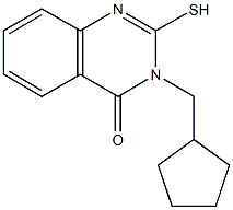 3-(cyclopentylmethyl)-2-sulfanyl-4(3H)-quinazolinone Struktur