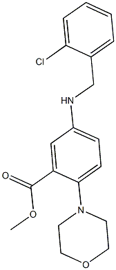 methyl 5-[(2-chlorobenzyl)amino]-2-(4-morpholinyl)benzoate Struktur