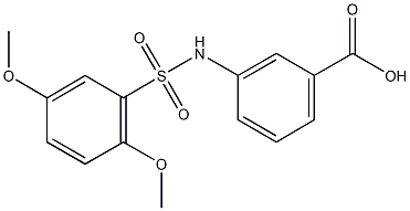 3-{[(2,5-dimethoxyphenyl)sulfonyl]amino}benzoic acid Struktur