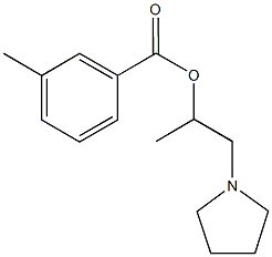 1-methyl-2-(1-pyrrolidinyl)ethyl 3-methylbenzoate Struktur