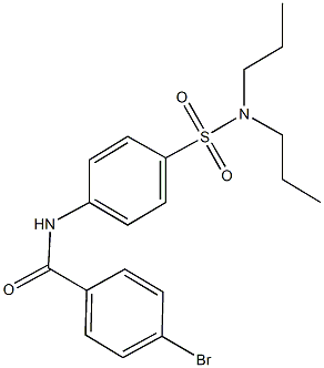 4-bromo-N-{4-[(dipropylamino)sulfonyl]phenyl}benzamide Struktur