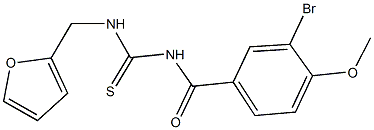 N-(3-bromo-4-methoxybenzoyl)-N'-(2-furylmethyl)thiourea Struktur