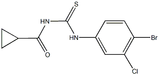 N-(4-bromo-3-chlorophenyl)-N'-(cyclopropylcarbonyl)thiourea Struktur