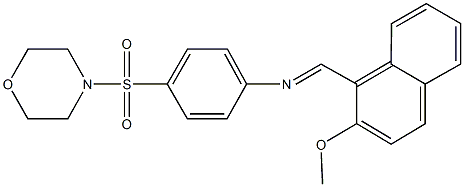 N-[(2-methoxy-1-naphthyl)methylene]-N-[4-(4-morpholinylsulfonyl)phenyl]amine Struktur