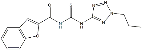 N-(1-benzofuran-2-ylcarbonyl)-N'-(2-propyl-2H-tetraazol-5-yl)thiourea Struktur