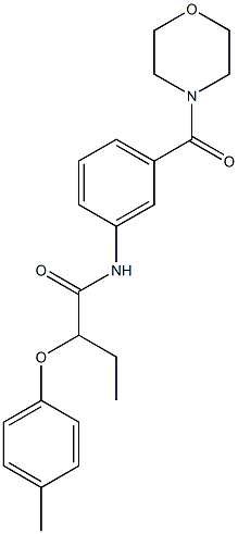 2-(4-methylphenoxy)-N-[3-(4-morpholinylcarbonyl)phenyl]butanamide Struktur