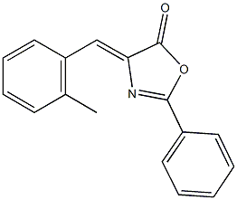 4-(2-methylbenzylidene)-2-phenyl-1,3-oxazol-5(4H)-one Struktur