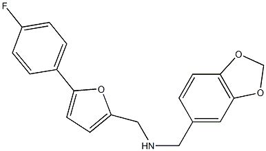 N-(1,3-benzodioxol-5-ylmethyl)-N-{[5-(4-fluorophenyl)-2-furyl]methyl}amine Struktur