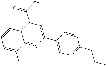 8-methyl-2-(4-propylphenyl)-4-quinolinecarboxylic acid Struktur