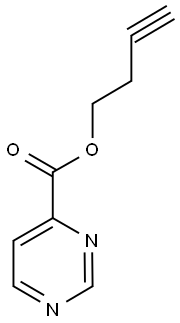 3-butynyl 4-pyrimidinecarboxylate Struktur