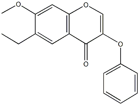 6-ethyl-7-(methyloxy)-3-(phenyloxy)-4H-chromen-4-one Struktur