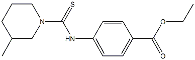 ethyl 4-{[(3-methyl-1-piperidinyl)carbothioyl]amino}benzoate Struktur