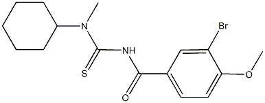 N'-(3-bromo-4-methoxybenzoyl)-N-cyclohexyl-N-methylthiourea Struktur