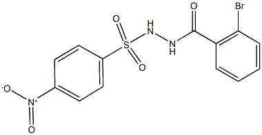 N'-(2-bromobenzoyl)-4-nitrobenzenesulfonohydrazide Struktur