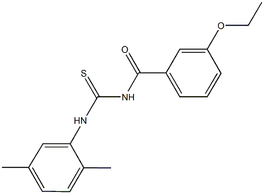 N-(2,5-dimethylphenyl)-N'-(3-ethoxybenzoyl)thiourea Struktur