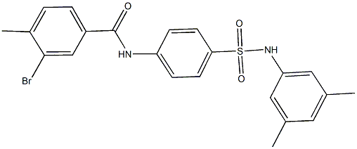 3-bromo-N-{4-[(3,5-dimethylanilino)sulfonyl]phenyl}-4-methylbenzamide Struktur